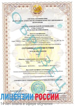 Образец сертификата соответствия Туймазы Сертификат OHSAS 18001